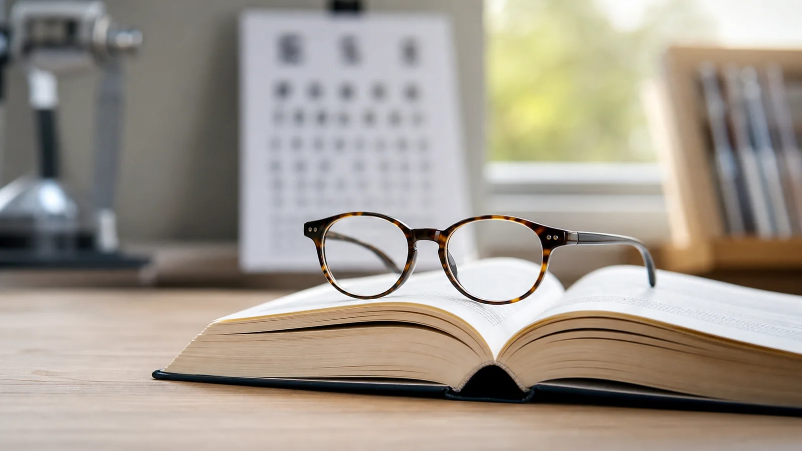 Lunettes de lecture illustrant la presbytie et la vision de près